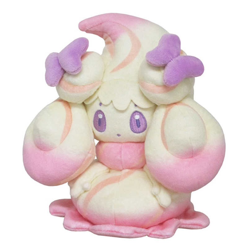 Authentic Pokemon plush Alcremie (Ruby Swirl Ribbon) san-ei +/- 18cm